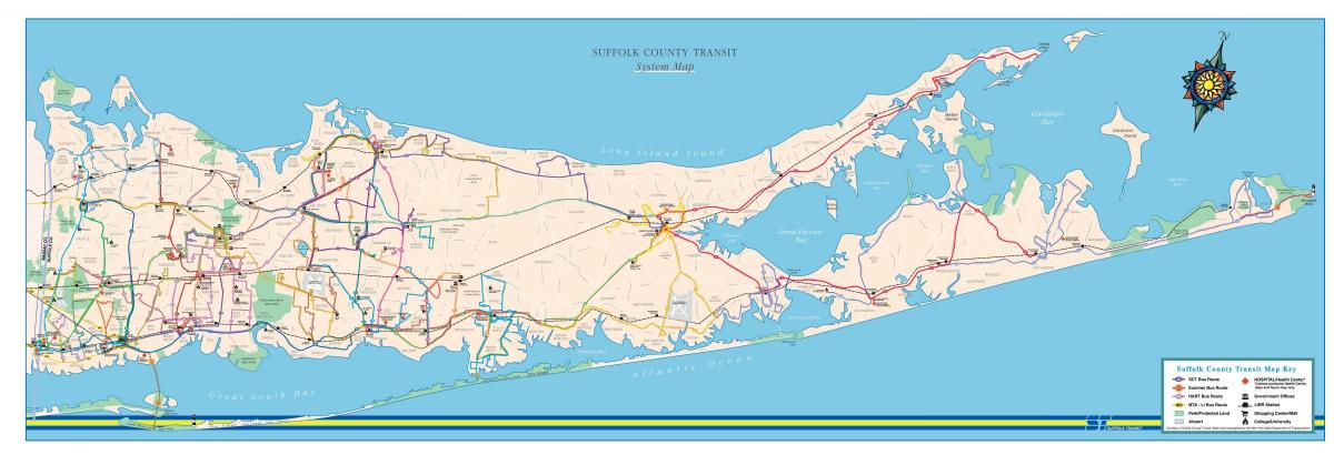 Mapa dworca autobusowego Long Island