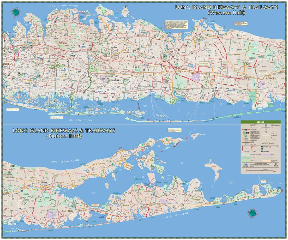 Mapa ulic Long Island